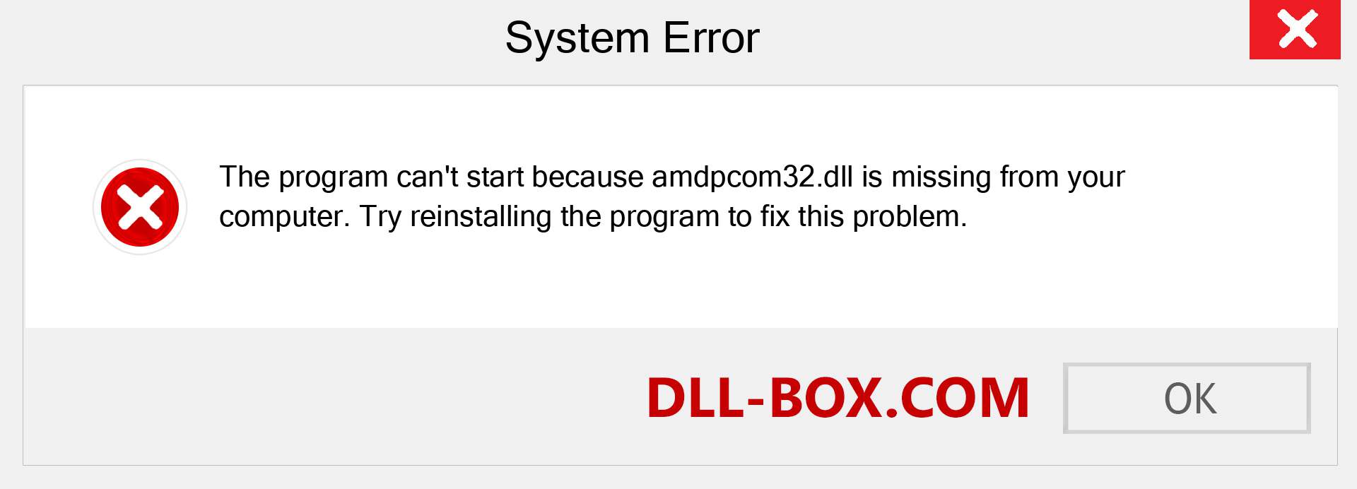  amdpcom32.dll file is missing?. Download for Windows 7, 8, 10 - Fix  amdpcom32 dll Missing Error on Windows, photos, images